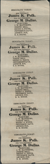 1844 Democratic Election Ticket